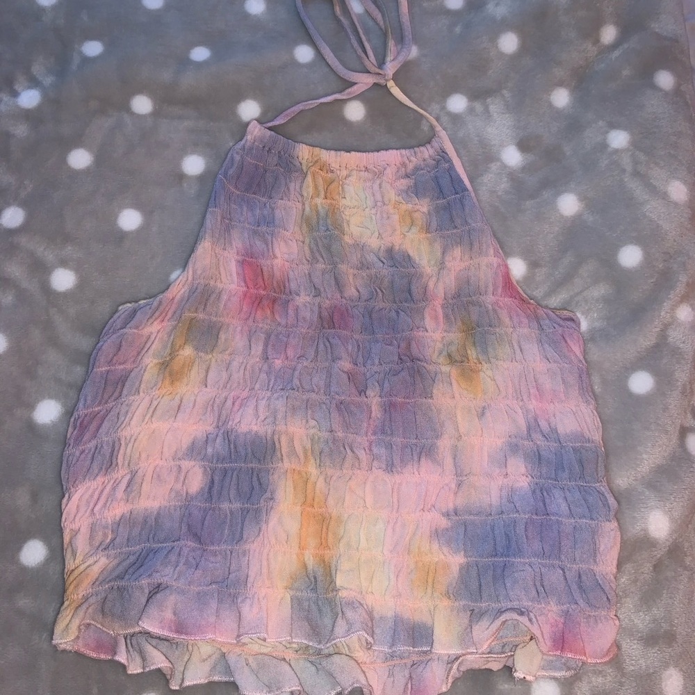 American eagle tie dye halter top